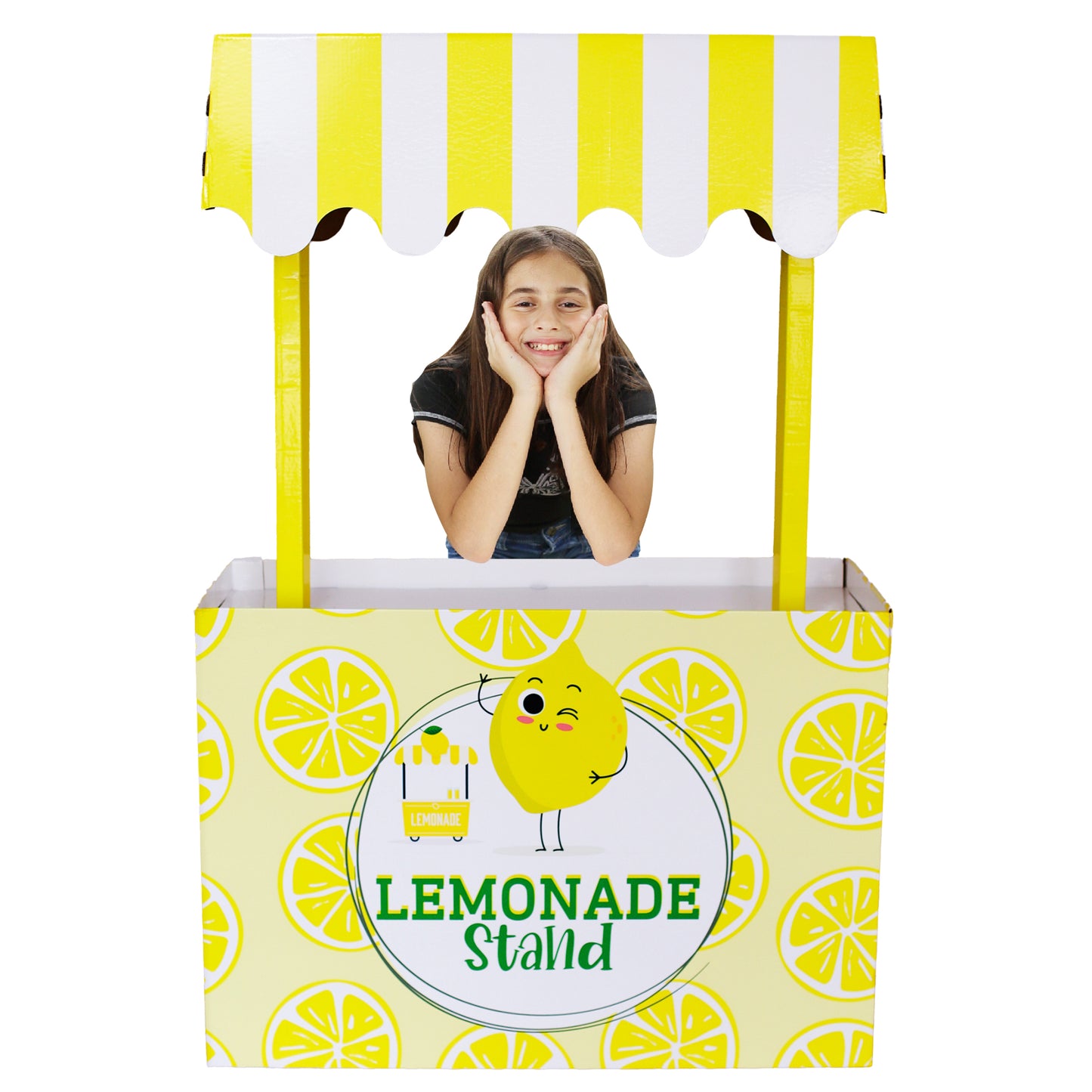Kids' Cardboard Lemonade Stand - Premium, Portable, and Reusable.
